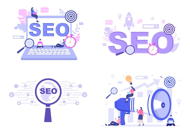 Ilustración de optimización de motor SEO