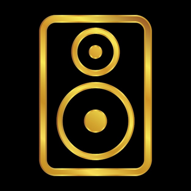 Ilustración de orador de color dorado