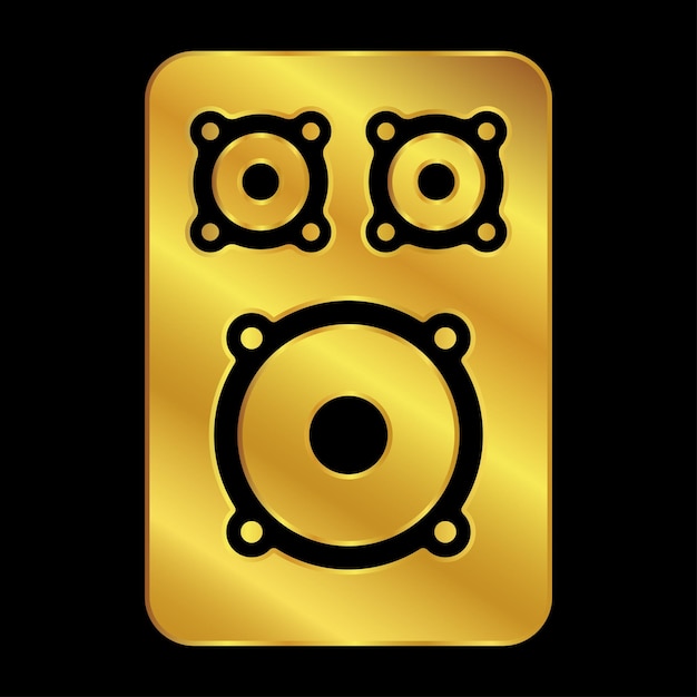 Ilustración de orador de color dorado