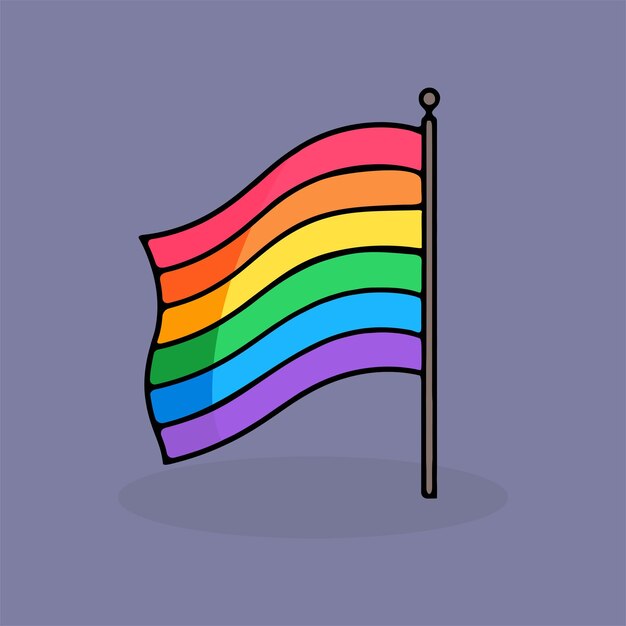 Vector ilustración del orgullo de la bandera lgbt icono 2