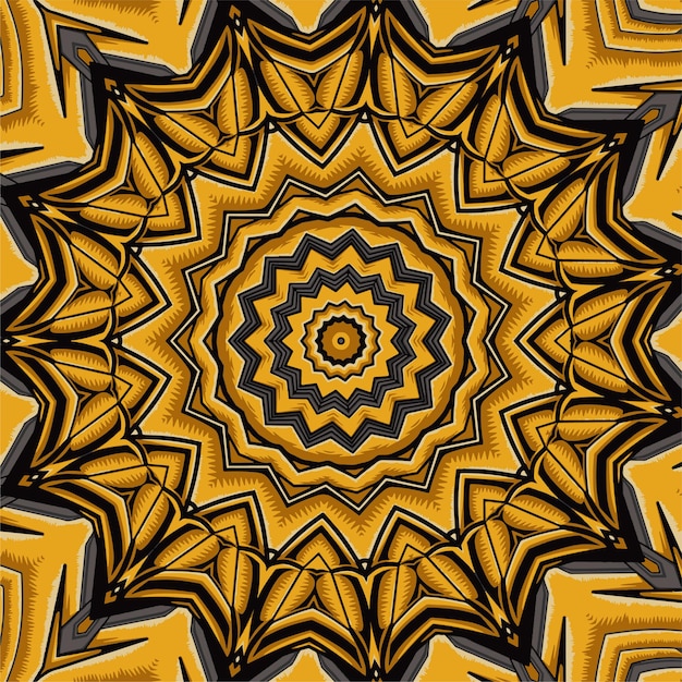 Ilustración de ornamento de arte mandala geométrico étnico