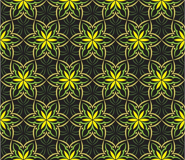 Ilustración de ornamento de fondo abstracto, patrones sin fisuras con flores