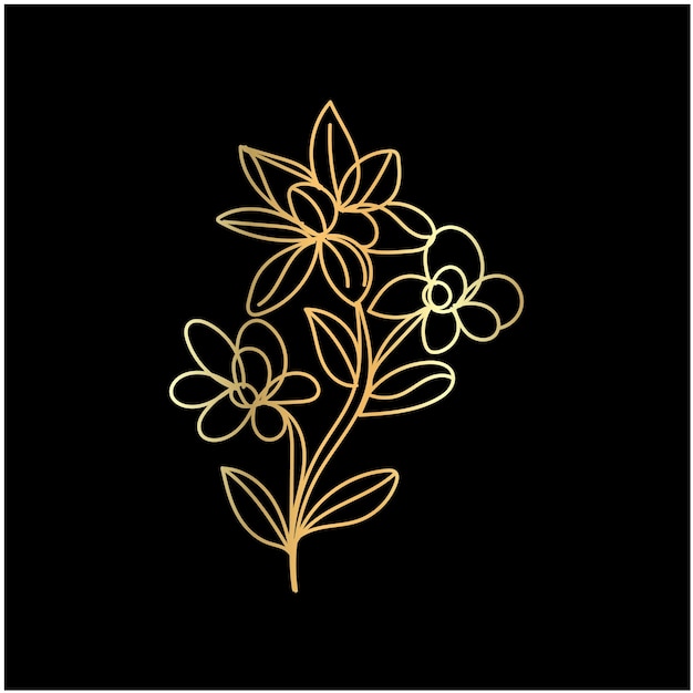 Ilustración de orquídeas dibujada a mano por vector libre