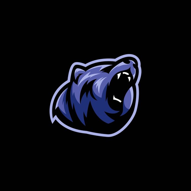 Ilustración de oso azul