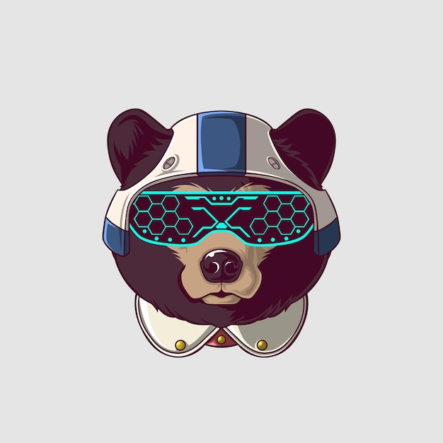Ilustración de oso de miel en un estilo lindo