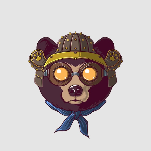 Ilustración de oso de miel en un estilo lindo