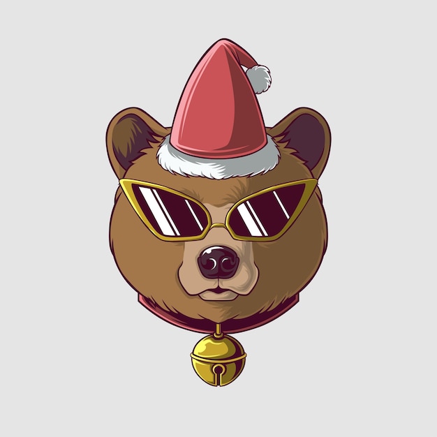 Ilustración del oso pardo en un estilo lindo
