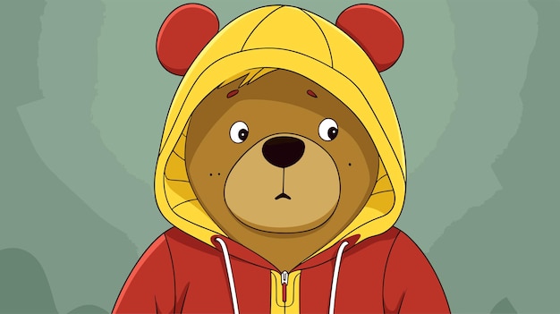 ilustración oso personaje con chaqueta
