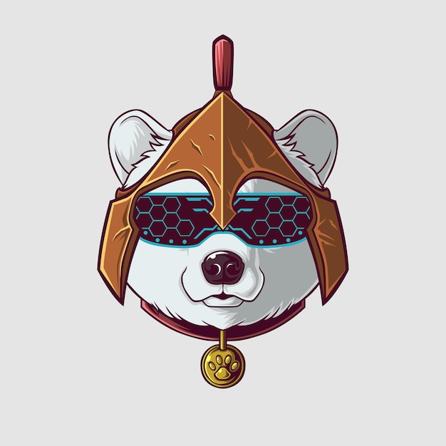 Ilustración del oso polar en un estilo lindo