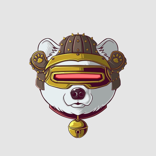 Ilustración del oso polar en un estilo lindo