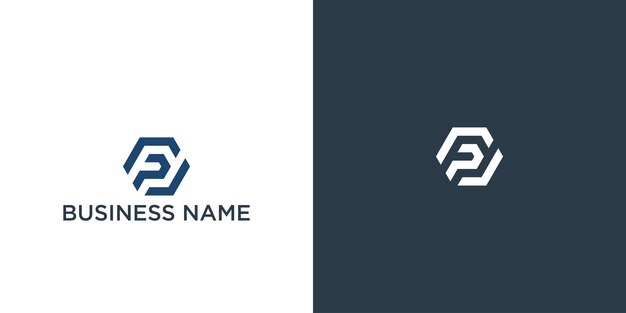 Ilustración P D diseño del logotipo de la letra Monograma inicial P D logotipio de la letra