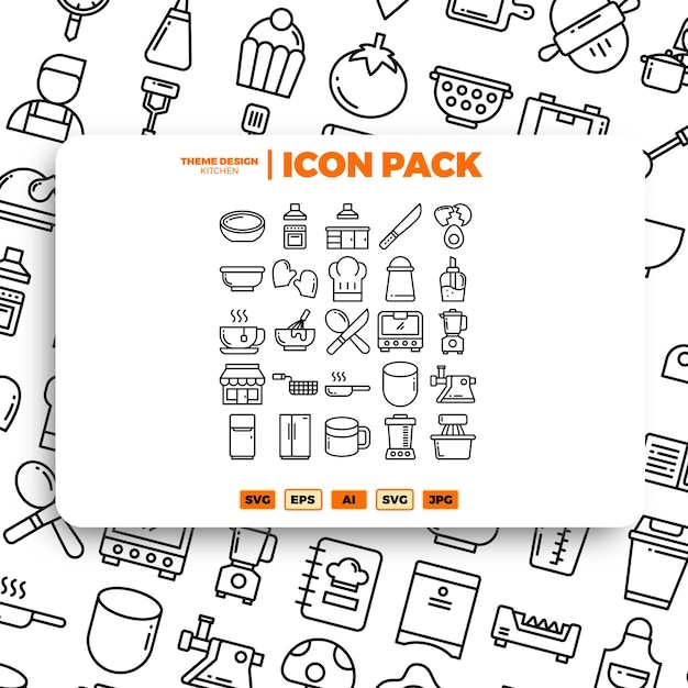 Vector ilustración de pack de cocina