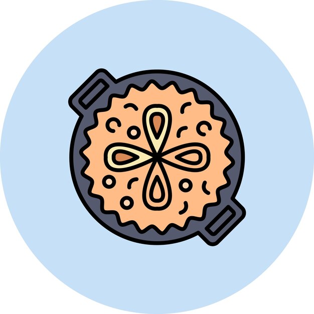 Ilustración de la paella