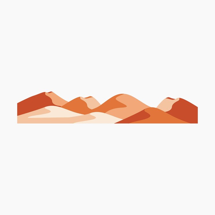 Vector ilustración del paisaje del desierto