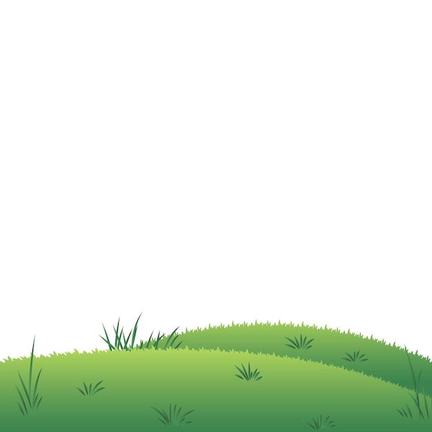 Ilustración del paisaje de hierba verde
