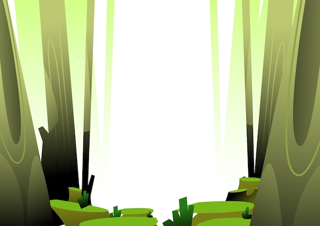 Vector ilustración del paisaje de la selva