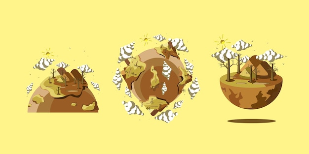 Ilustración Paisaje Tierra Temporada Seca