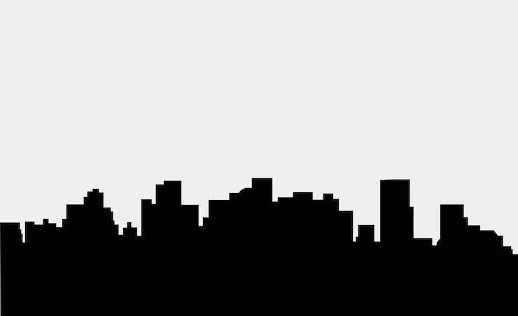Vector ilustración del paisaje urbano o ilustración del horizonte