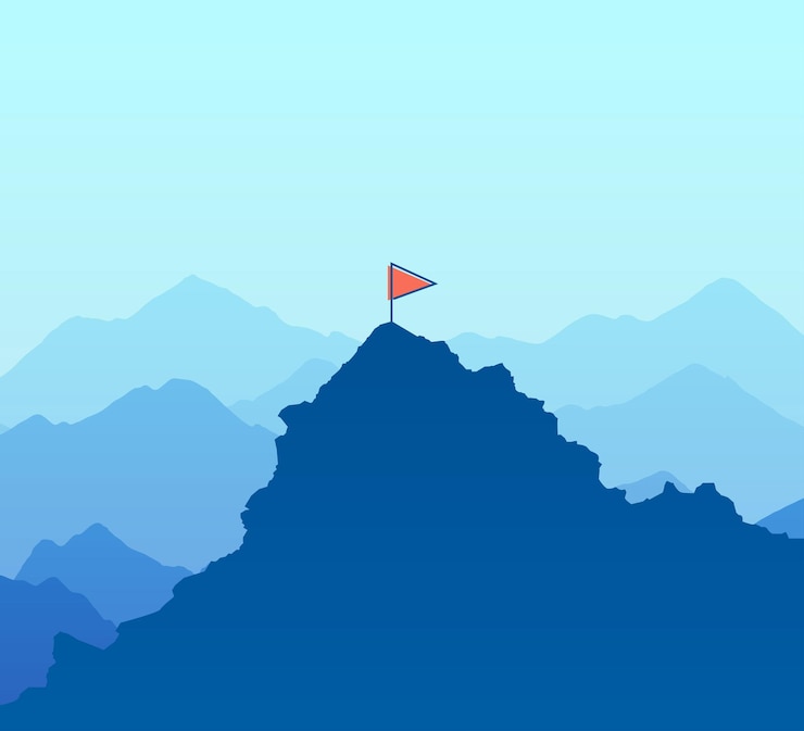 Vector ilustración de paisaje vectorial para senderismo y escalada