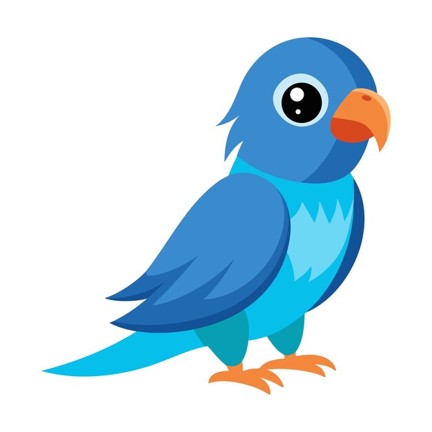 Ilustración del pájaro amoroso enmascarado azul aislado