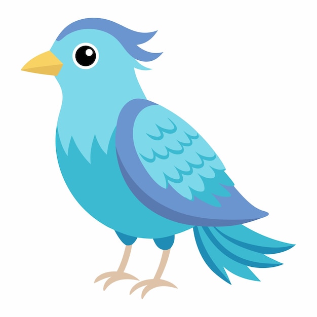 Ilustración del pájaro Forpus azul pastel