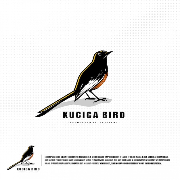 Ilustración de pájaro Kucica premium