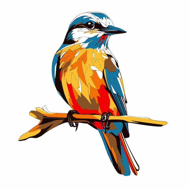Ilustración de pájaros con estilo de arte pop
