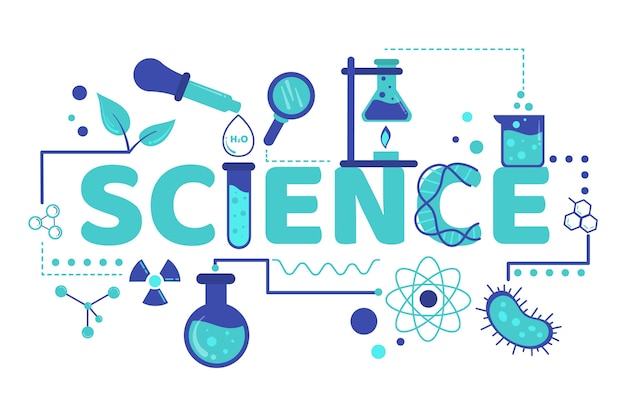 Ilustración de palabra de ciencia