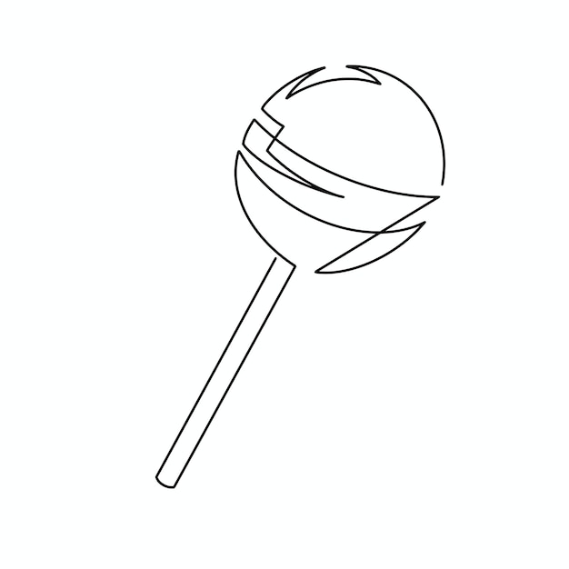 Ilustración de paleta continua de una línea vectorial