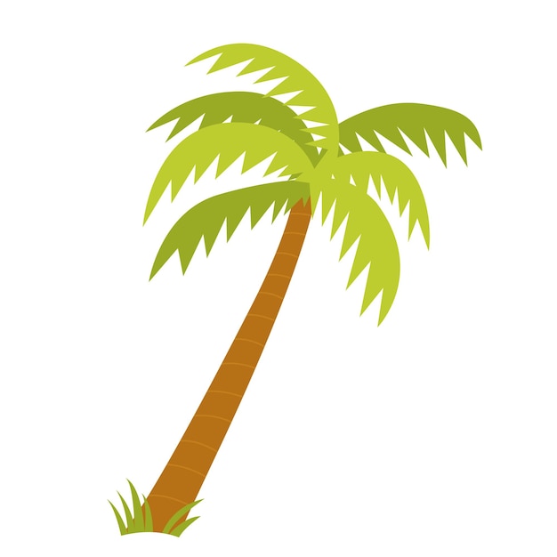 Ilustración de palma de playa de estilo plano vectorial