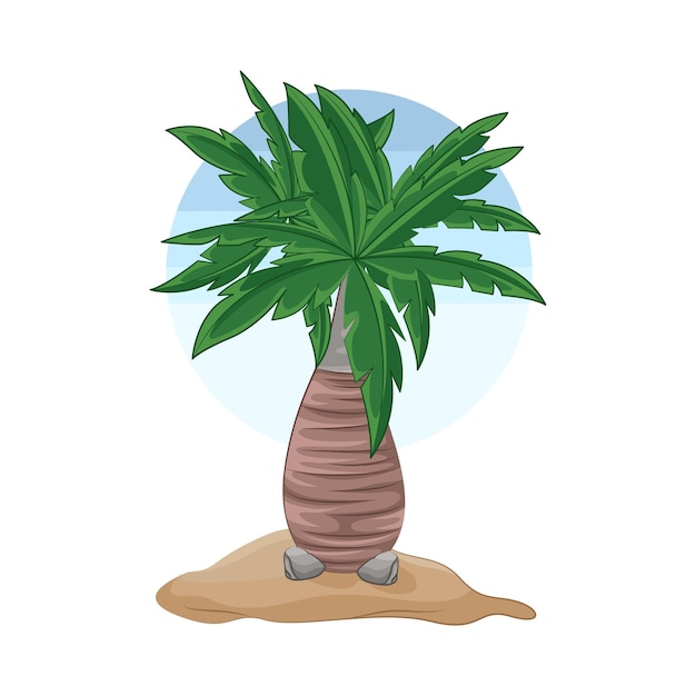 ilustración, de, palma