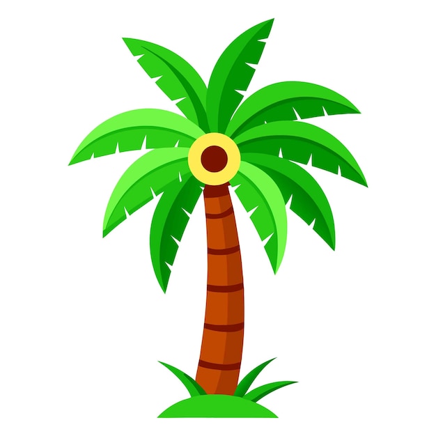 Ilustración de una palmera de dibujos animados