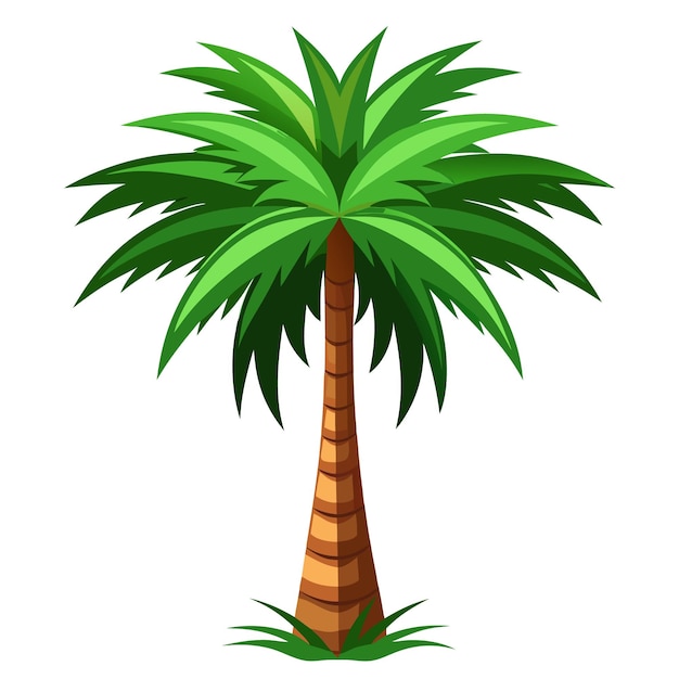 Ilustración de la palmera realista