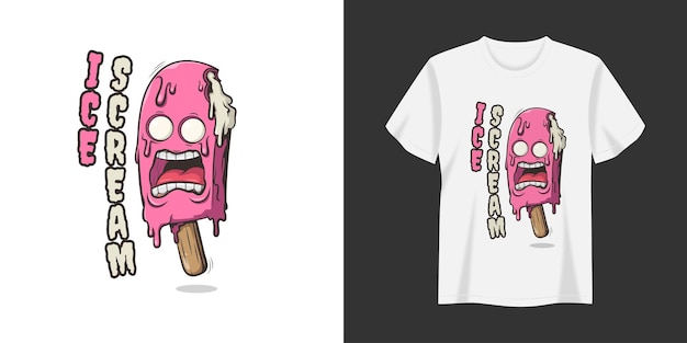 Vector ilustración de palo de helado diseño de impresión de camisetas y prendas de vestir