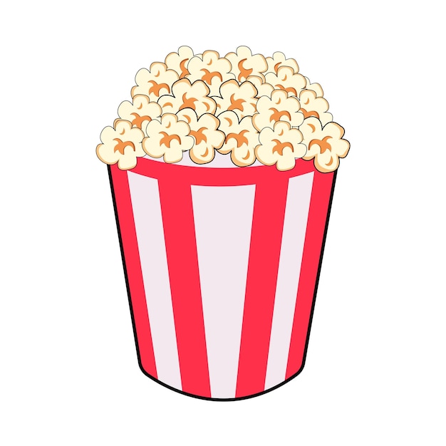 Ilustración de las palomitas de maíz