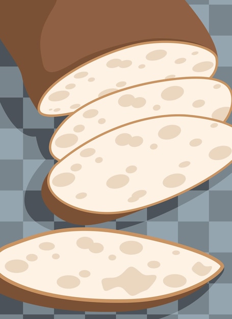 Ilustración del pan Ciabatta de la cocina global