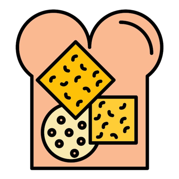 Ilustración del pan de queso plano