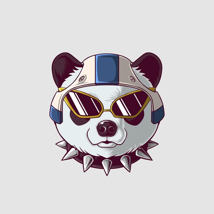 Vector ilustración de panda en un estilo lindo