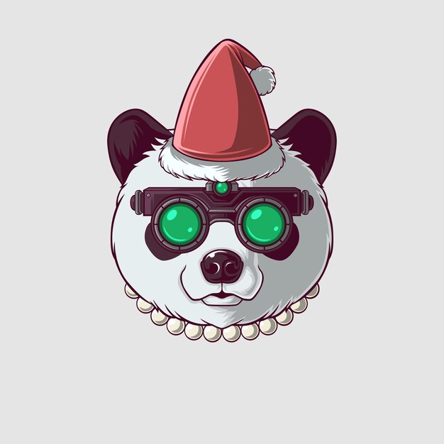 Ilustración de panda en un estilo lindo