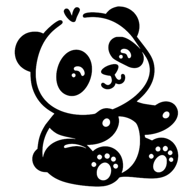 Ilustración de un panda muy bonito