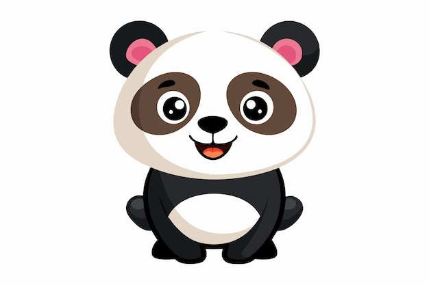 Ilustración de un panda pequeño y lindo