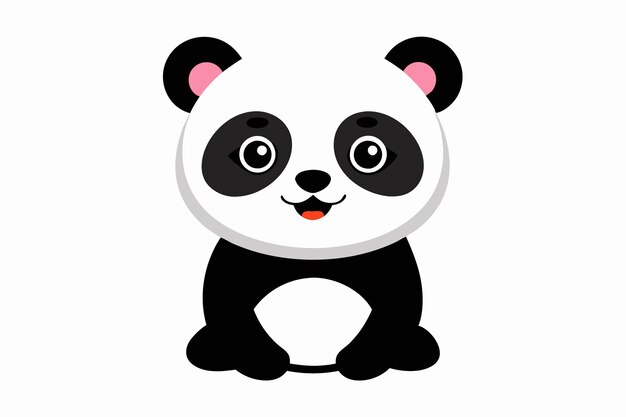 Ilustración de un panda pequeño y lindo