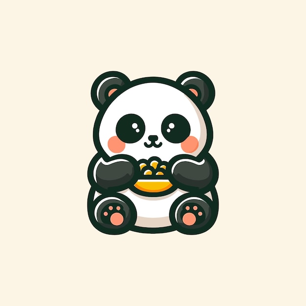 Ilustración del panda vectorial