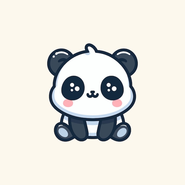 Ilustración del panda vectorial