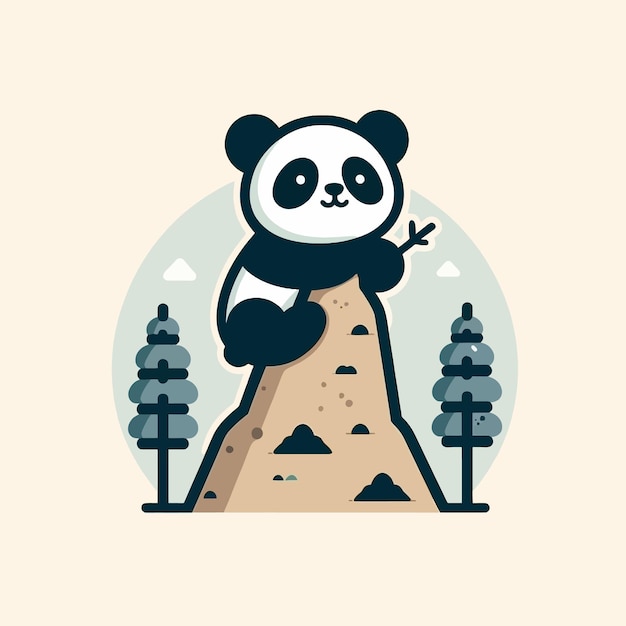 Ilustración del panda vectorial