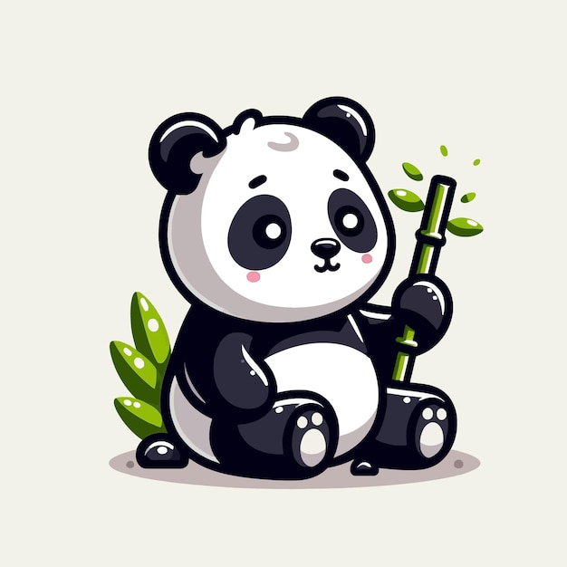 Ilustración del panda vectorial