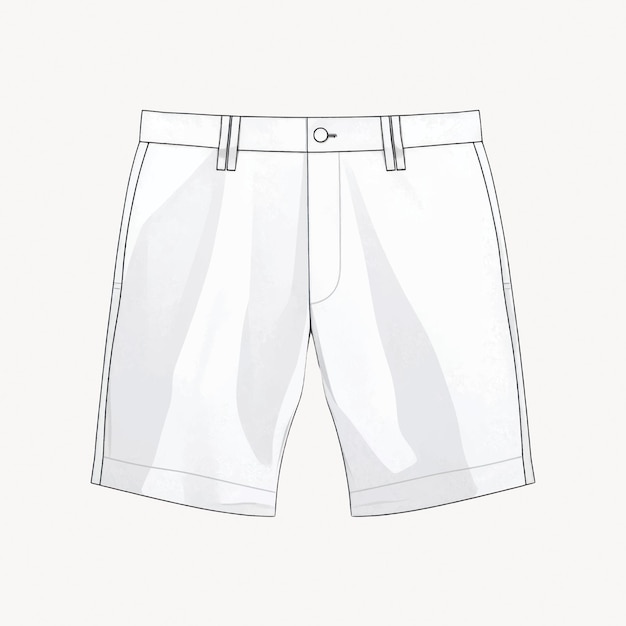 Ilustración de pantalones cortos blancos con estilo
