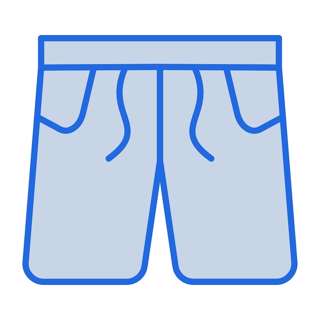 Ilustración de pantalones cortos de boxeo de tono azul