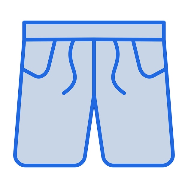 Ilustración de pantalones cortos de boxeo de tono azul