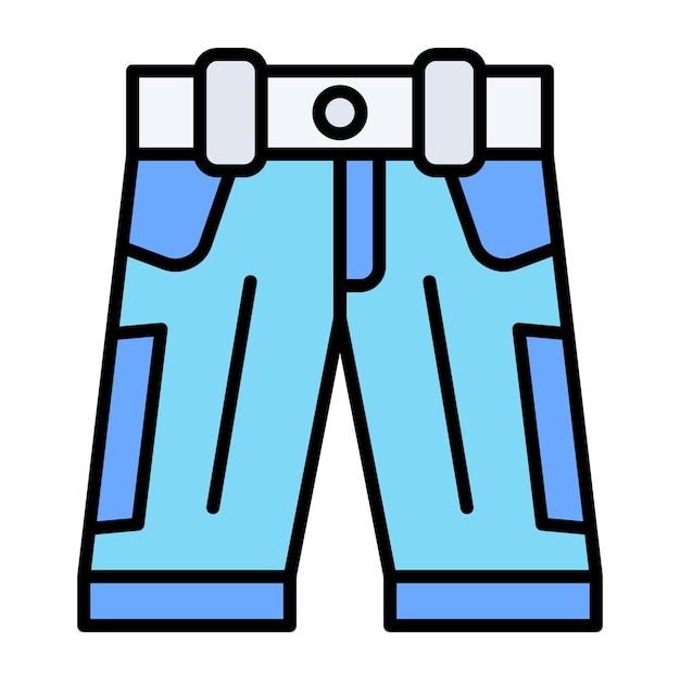 Ilustración de pantalones cortos y planos